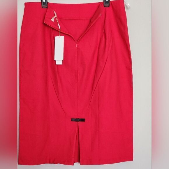 NEW WOMEN'S BELLE POJUE STRETCH SKIRT XL SIZE RED COLOR.. - Picture 2 of 5